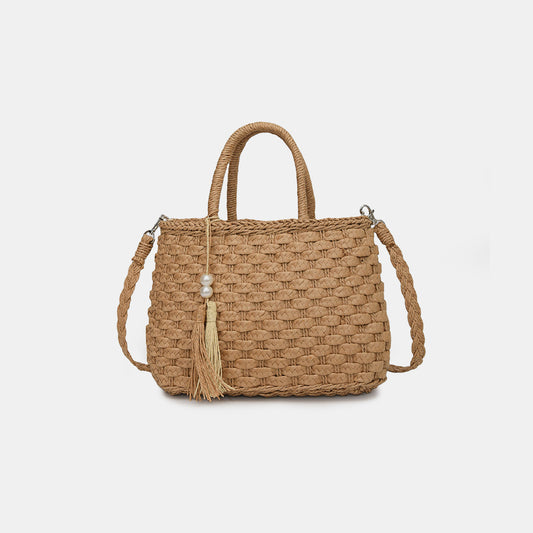 woven Strap Paper Weave Shoulder Bag