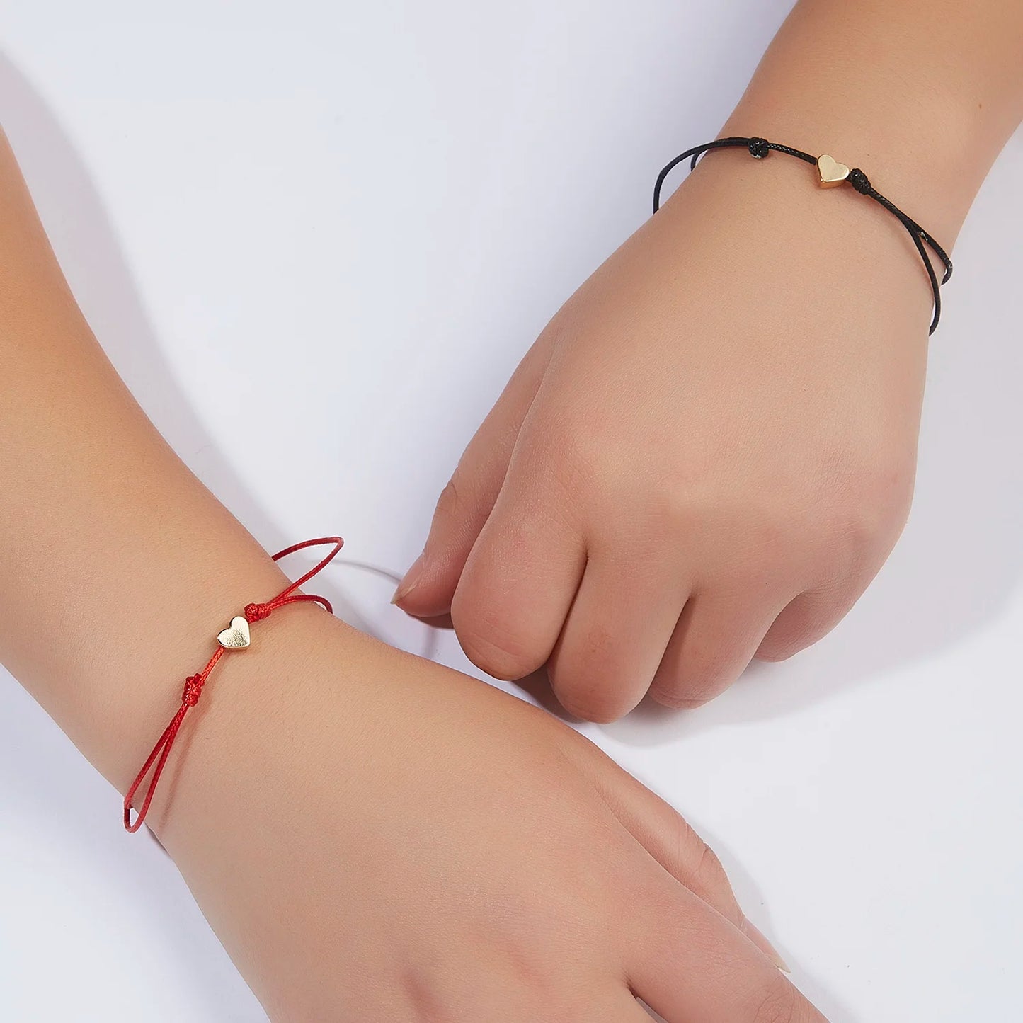 Small Love Heart Bracelet for Women Simple Star Crown Red Rope Thread Adjustable Couple Bracelets Summer Jewelry Gifts