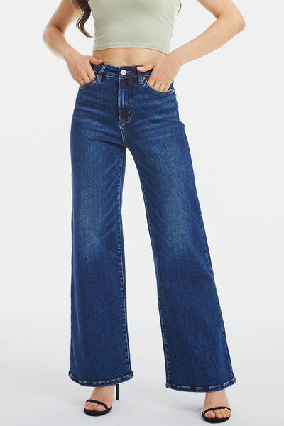 My dreams High Waist Cat's Whisker Wide Leg Jeans